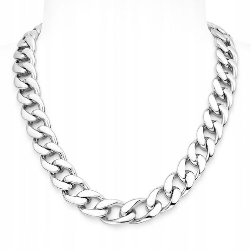 Łańcuszek Naszyjnik Męski Srebrny Gruby 9mm Łańcuch Na Prezent Kubański na Arena.pl