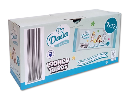 Chusteczki nawilżane Dada Everyday 7x72 Looney Tunes na Arena.pl