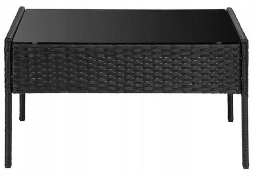 ZESTAW MEBLI OGRODOWYCH Z TECHNORATTANU KOMPLET SOFA FOTELE STOLIK KAWOWY na Arena.pl