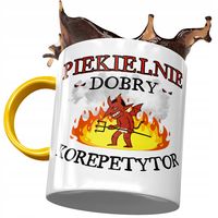 Kubek Żółty Dla Korepetytora Piekielnie Dobry Z Nadrukiem Ze Zdjęciem