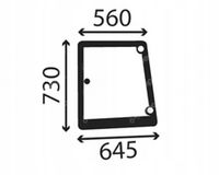 Szyba boczna lewa New Holland: TL70A, TL80A, TL90A