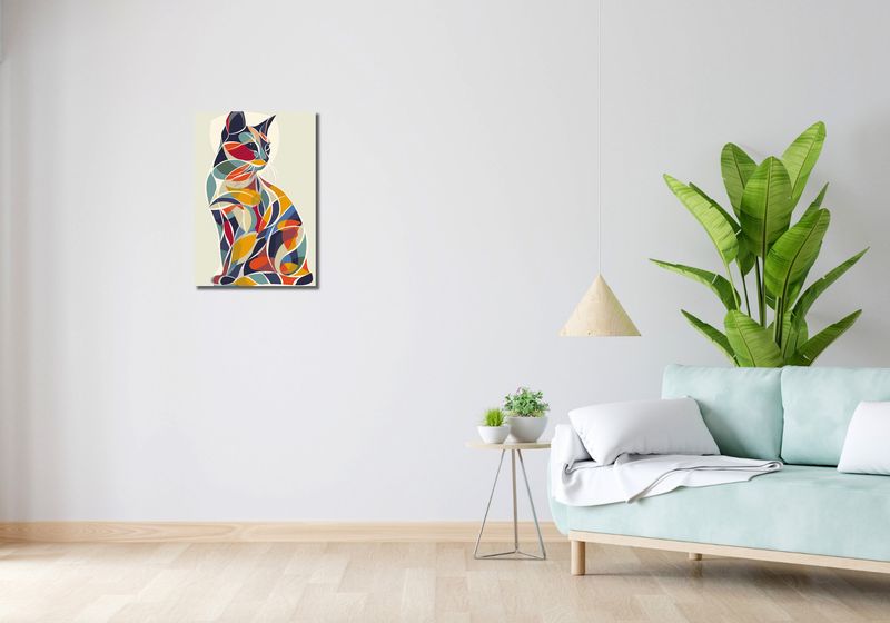 Obraz 40x60cm Kalejdoskopowy Kot zdjęcie 2
