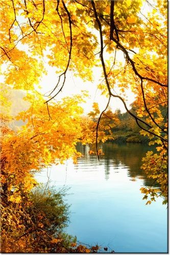 80CM 120 OBRAZ JESIENNE SŁOŃCE RZEKĄ ŚCIENNY na Arena.pl