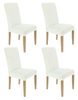 Zestaw 4Szt. Pokrowiec Na Krzesło Ecru Welur Elastczyny [21Wr-4Szt]