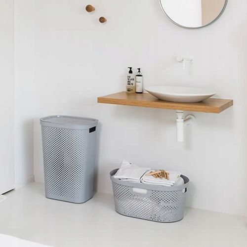 Kosz na Pranie Bieliznę Infinity Szary 60l CURVER Plastikowy Duży na Arena.pl