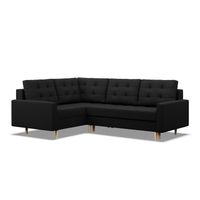 NAROŻNIK ELMA XL DUŻY CZARNY Rogówka KANAPA Rozkładana Funkcja Spania