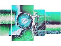 OBRAZ ABSTRAKCYJNY TANIEC ZIELENI