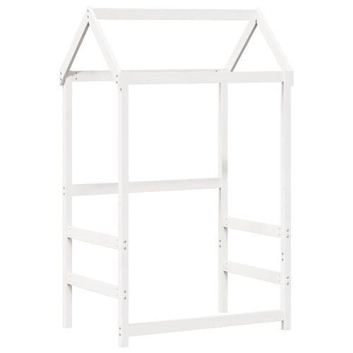 Łóżko dzienne z daszkiem, białe, 80x200 cm, lite drewno sosnowe na Arena.pl