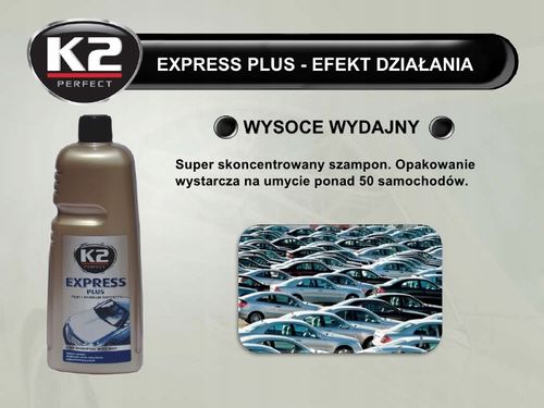 K2 EXPRESS PLUS SZAMPON samochodowy Z WOSKIEM do mycia auta 5000ml 5L na Arena.pl