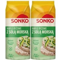 Sonko Classic Wafle ryżowe z solą morską 130 g (14 sztuk) x 2 sztuk