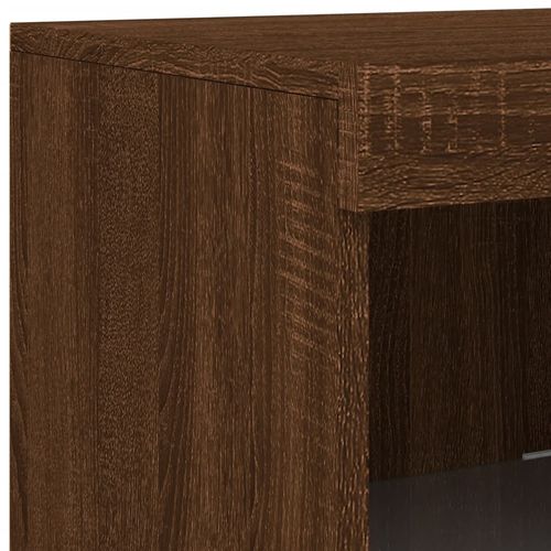 Szafka z oświetleniem LED, brązowy dąb, 41x37x100 cm na Arena.pl