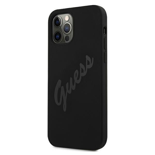 Guess GUHCP12LLSVSBK iPhone 12 Pro Max 6,7" czarny/black hardcase Script zdjęcie 2
