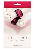 kajdanki-sinful wrist cuffs pink