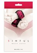 Kajdanki-Sinful Wrist Cuffs Pink
