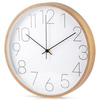 Zegar Ścienny Wiszący na Ścianę Dekoracyjny Modny Okrągły Biały 30 cm