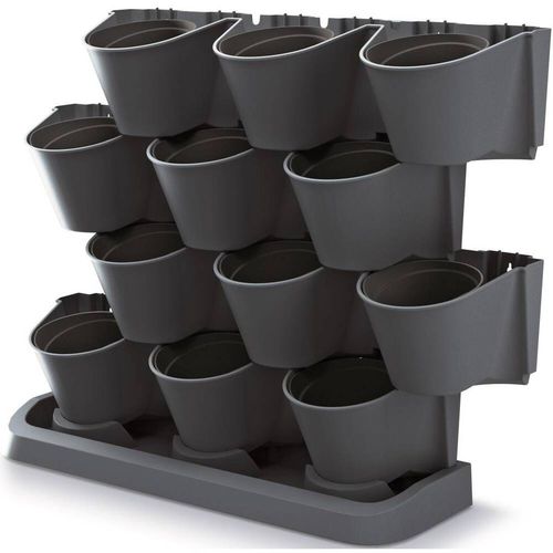 Kwietnik ogród wertykalny stojący antracyt PROSPERPLAST na Arena.pl