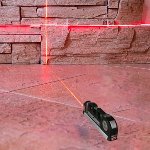 POZIOMICA LASEROWA Z MIARKĄ MIARĄ 250CM LASER KRZYŻOWY 3 LIBELKI na Arena.pl