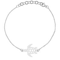 Bransoletka Żółw Żółwie 20 cm Srebro 925