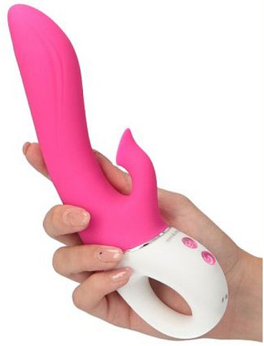 Silikonowy wibrator do punktu G z wypustką łechtaczkową na Arena.pl