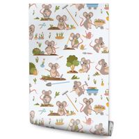 Tapeta MYSZKI w Ogrodzie Zwierzątka Rośliny Natura