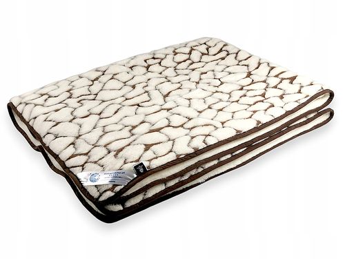 KOŁDRA WEŁNIANA 160x200 KASZMIR GIULIA WOOLMARK KK3 ECRU INDYGOSKLEP na Arena.pl