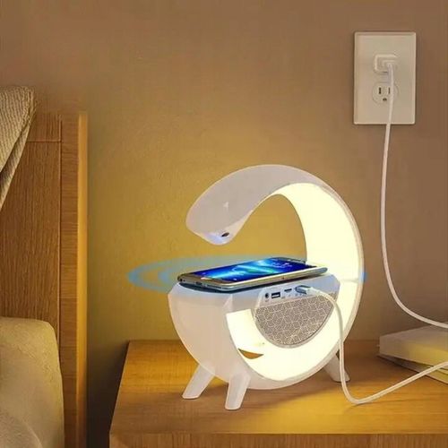 Lampka LED GAMINGOWA RGB Głośnik Ładowarka INDUKCYJNA QI Zegar Radio budzik na Arena.pl