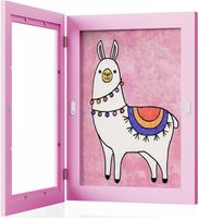 Ramka na Zdjęcia Rysunki Dzieci A4 Drewniana Różowa 27 x 35 cm