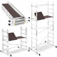 Rusztowanie aluminiowe drabinowe przegubowe jezdne HIGHER DR 2x5 4,0m 150kg