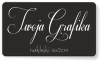 Naklejki ETYKIETY REKLAMOWE eko dowolny nadruk LOGO 4x2 cm 110 sztuk