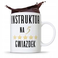 Dla Instruktora Kubek Prezent Na 5 Gwiazdek Z Nadrukiem Ze Zdjęciem