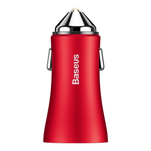Ładowarka Samochodowa 2xUSB Baseus FastCharge 2.4A czerwony na Arena.pl