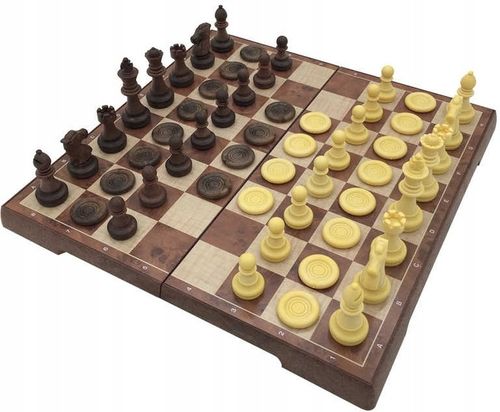 SZACHY WARCABY MAGNETYCZNE KLASYCZNE 2W1 GRA LOGICZNA na Arena.pl