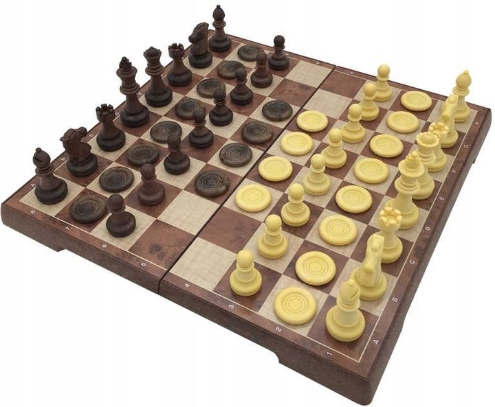 SZACHY WARCABY MAGNETYCZNE KLASYCZNE 2W1 GRA LOGICZNA zdjęcie 5