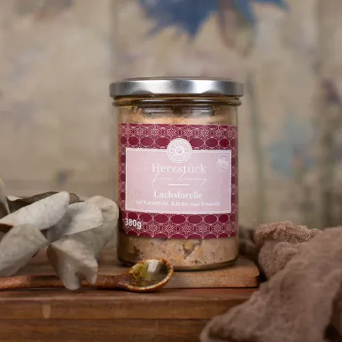 6x Pstrąg łososiowy z ziemniakami i dynią 380g karma dla psa dla alergików na Arena.pl