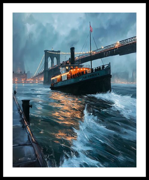 Plakat 40x50cm Stary Parowiec zdjęcie 3