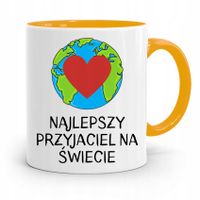 Kubek Żółty Dla Przyjaciela Najlepszy Na Świecie Z Nadrukiem Ze Zdjęciem