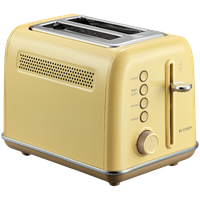 buydeem toster na 2 kromki, model dt620e, kolor mellow yellow, eu
