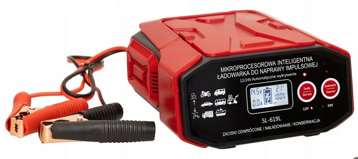 PROSTOWNIK SAMOCHODOWY DO AKUMULATORÓW 24V 12V 30A AGM START-STOP zdjęcie 3