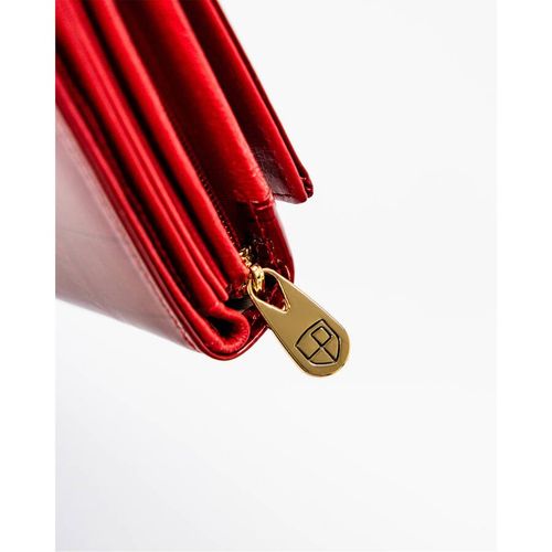 duży i pojemny czerwony portfel damski z systemem rfid - peterson na Arena.pl