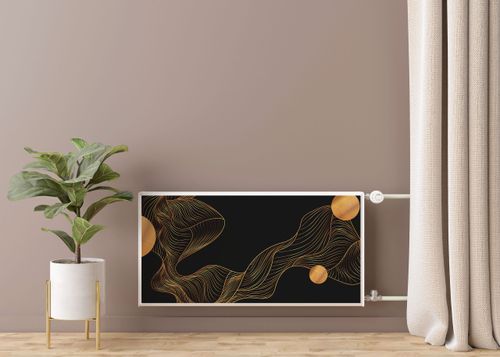 Osłona MAGNETYCZNA Na Kaloryfer Abstrakcyjne Fale Line-Art 90cm x 60cm na Arena.pl