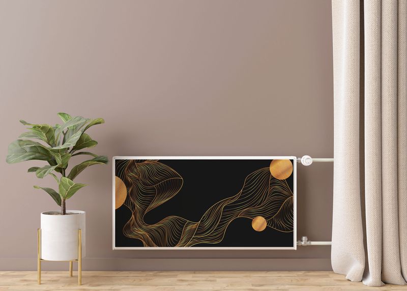 Osłona MAGNETYCZNA Na Kaloryfer Abstrakcyjne Fale Line-Art 90cm x 60cm zdjęcie 7