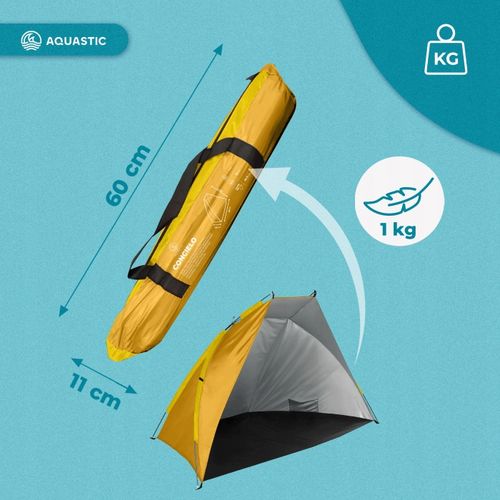 Namiot plażowy AQUASTIC Concielo pomarańczowy UPF50+ Ochrona przed słońcem na Arena.pl