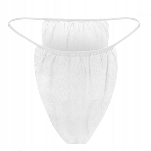 Majtki jednorazowe BIAŁE stringi do masażu 100szt bielizna do zabiegów na Arena.pl