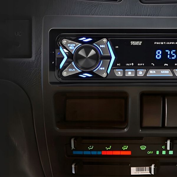 Radio Samochodowe Bluetooth 1-DIN USB AUX MP3 LCD Mikrofon Pilot zdjęcie 12