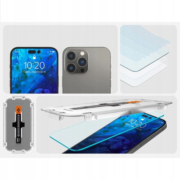 Szkło hartowane na ekran do iPhone 14 Pro, Spigen zdjęcie 14