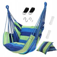 KRZESŁO WISZĄCE HUŚTAWKA BAWEŁNIANA WYGODNA NA PATIO OGRÓD GANKI BALKON