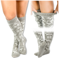 MOCNE GRUBE ZAKOLANÓWKI KOLANÓWKI SZARE ŚWIĄTECZNE DŁUGIE CIEPŁE ZIMOWE