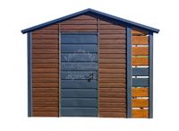 Schowek  Domek Ogrodowy 2x2,5m + wiata Drewnopodobny Dach Dwuspadowy ID629