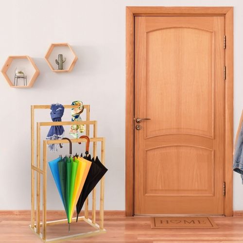 Stojak wieszak łazienkowy drewniany bambus regał drabinka półka uniwersalny na Arena.pl