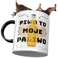 Kubek Czarny Śmieszny Piwo To Moje Paliwo Prezent Z Nadrukiem Ze Zdjęciem